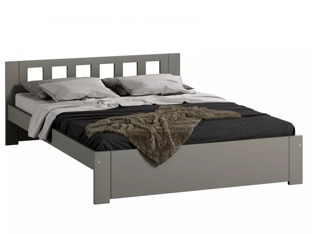 Gulta DMD-8 Magnat ar stelāžu Guļamvietas platums: 120 cm, Guļamvietas garums: 200 cm, · Pelēks · 128 × 206 × 65 cm