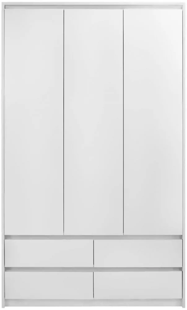 Skapis Dexter DE29 · Balts · 120 × 60 × 200 cm