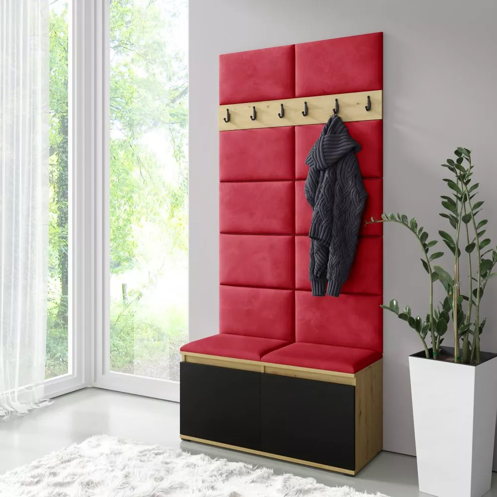 Apavu plaukts Emi 1 Trinity Korpusa krāsa: ozols artisan + melns, · 100 × 215 × 40 cm