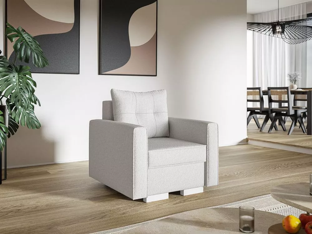 Mīksts krēsls Comfort 2 1S Standard Sēdvietas dziļums: 47 cm, · Gaišais krēms · 80 × 90 × 86 cm