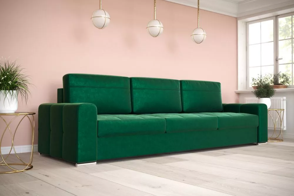 Dīvāns Verona DL Standard · Zaļš · 95 × 250 × 82 cm