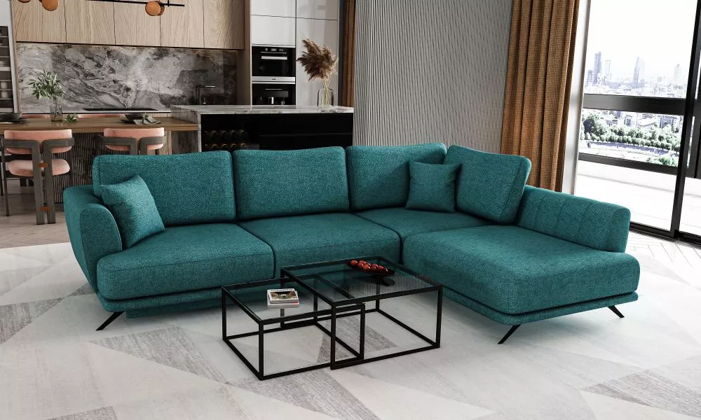 Dīvāns Larde Premium Standard · Tirkīzs · 178 × 280 × 90 cm