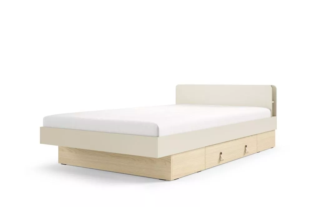 Gulta Salerno SA19R Guļamvietas platums: 120 cm, Korpusa krāsa: macadamia, Guļamvietas garums: 200 cm, · 124 × 218 × 67 