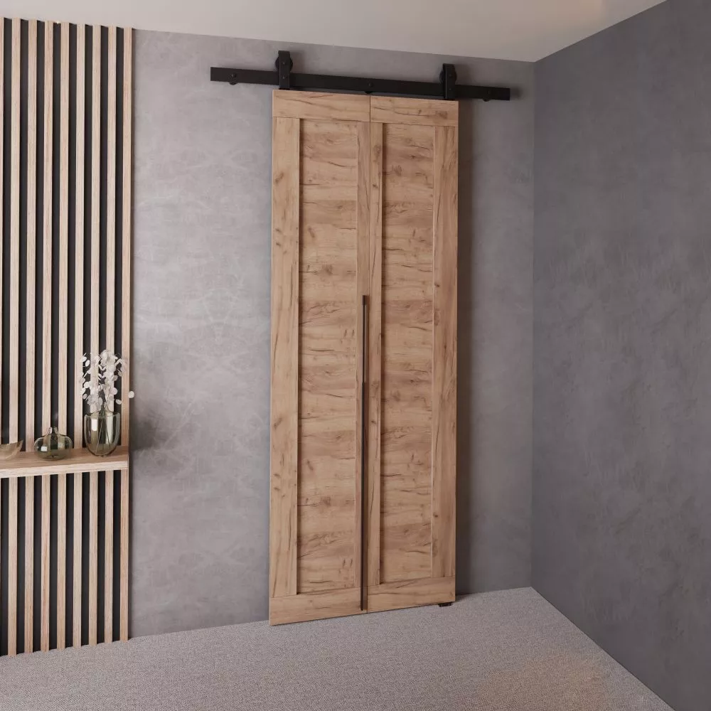 Bīdāmās durvis Qudio Loft-1 · Ozols craft zelts · 66 × 205 cm