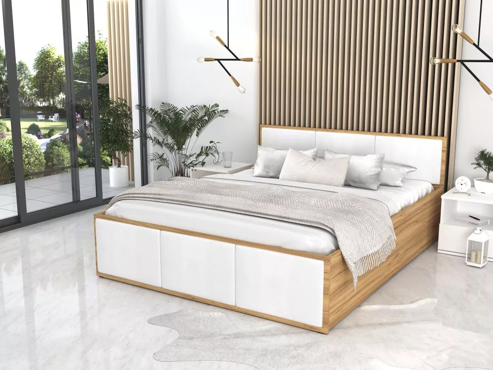 Gulta Panama T Craft Plus ar stelāžu Guļamvietas platums: 160 cm, Korpusa krāsa: ozols kraft, Guļamvietas garums: 200 cm