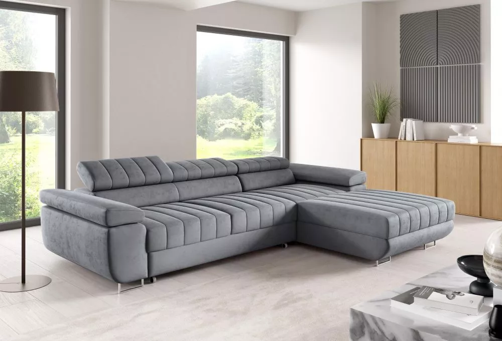 Dīvāns Horizonte Mini standard · Gaiši pelēks · 200 × 277 × 87 cm