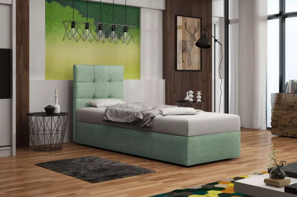 Gulta Duo 2 90x200 Boxspring Standard Guļamvietas platums: 90 cm, Guļamvietas garums: 200 cm, · Piparmētru · 95 × 207 × 