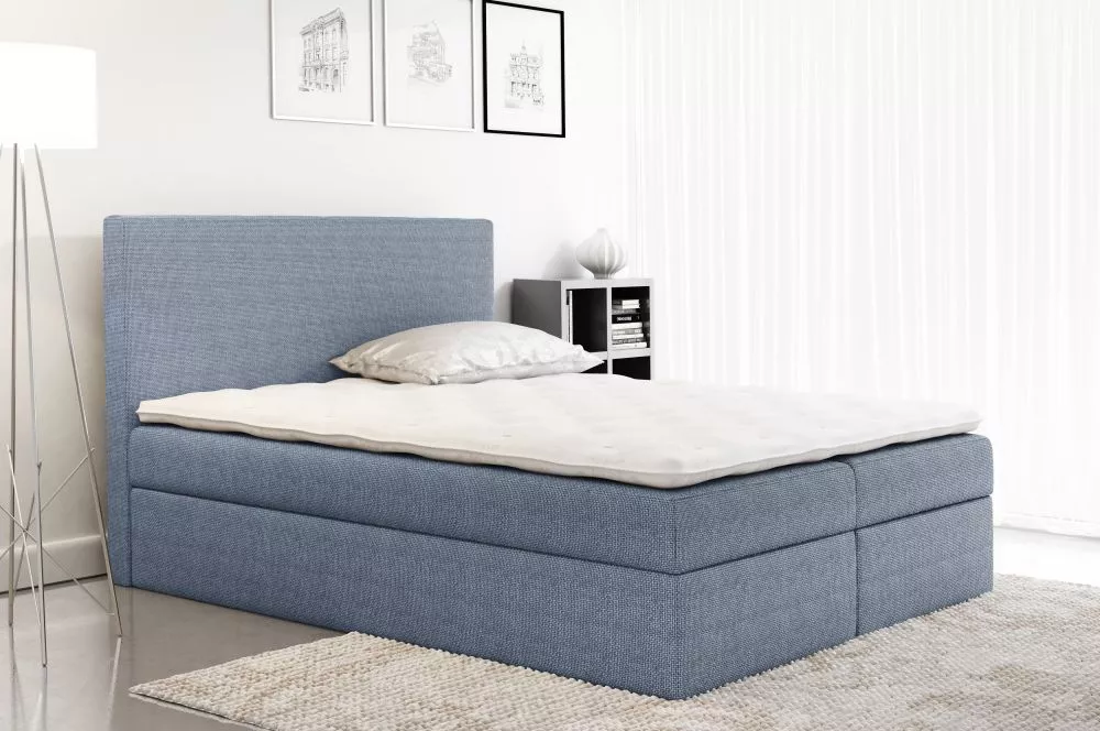Gulta Basic Boxspring Premium Standard Guļamvietas platums: 160 cm, Guļamvietas garums: 200 cm, · Zili pelēks · 160 × 21