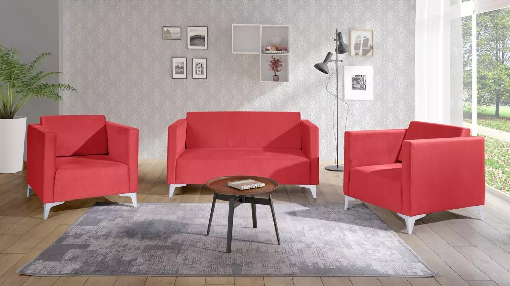 Komplekts Szafir 2S+1S+1S Standard · Rozā · 82 × 136 × 74 cm