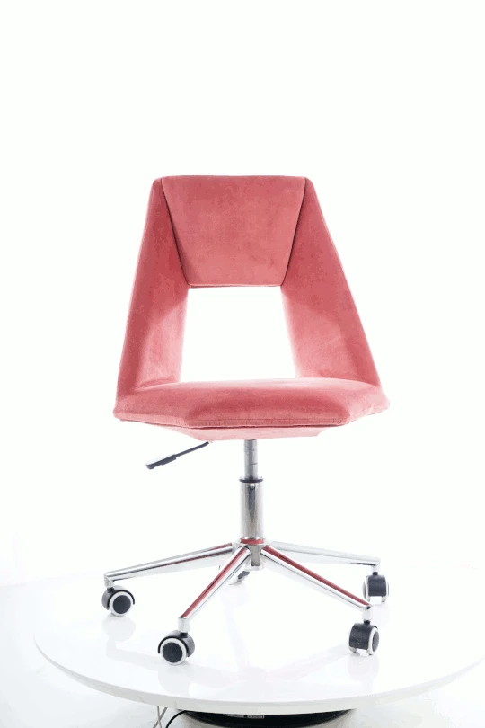 Datorkrēsls Pax Velvet · Rozā · 54 × 46 × 84 cm