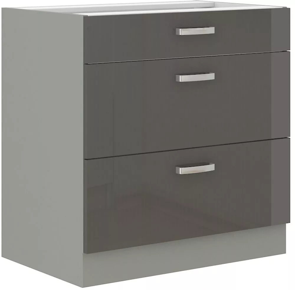 Virtuves skapis Grey D 3S BB · Pelēks