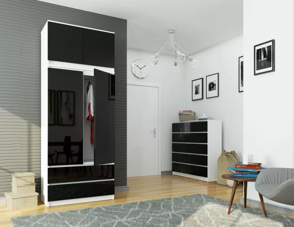 Skapis Star S90 N Gloss · 90 × 50 × 235 cm