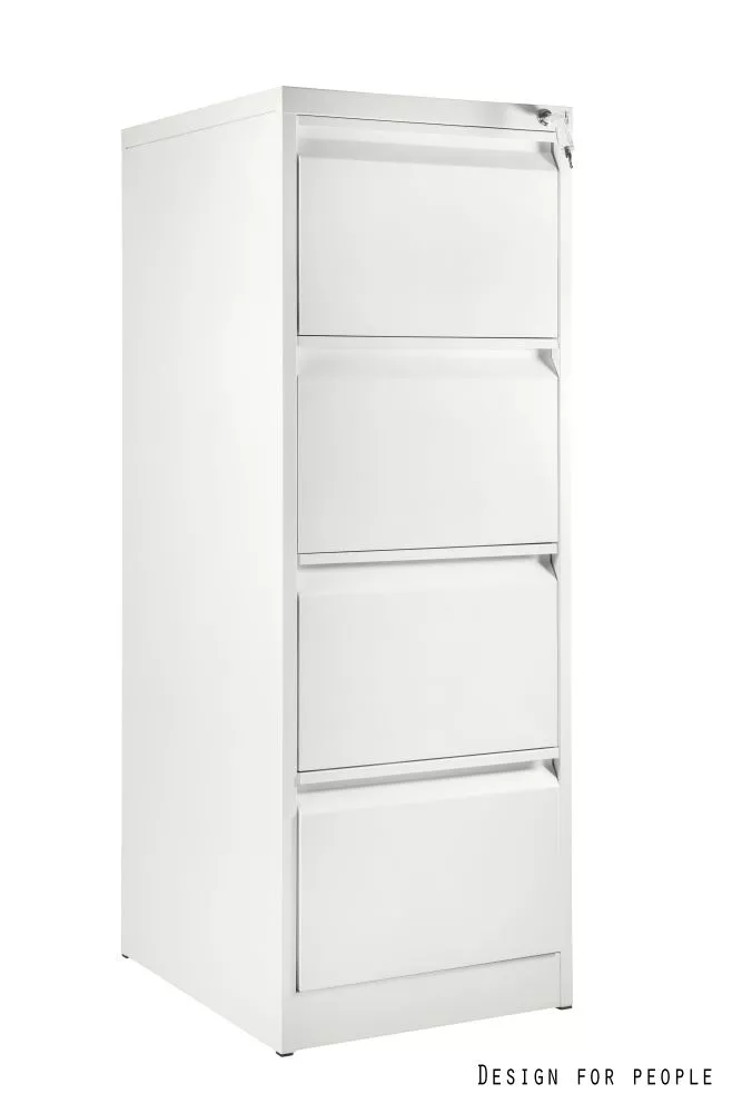 Kumode XD-001-4D · Balts · 47 × 60 × 132 cm