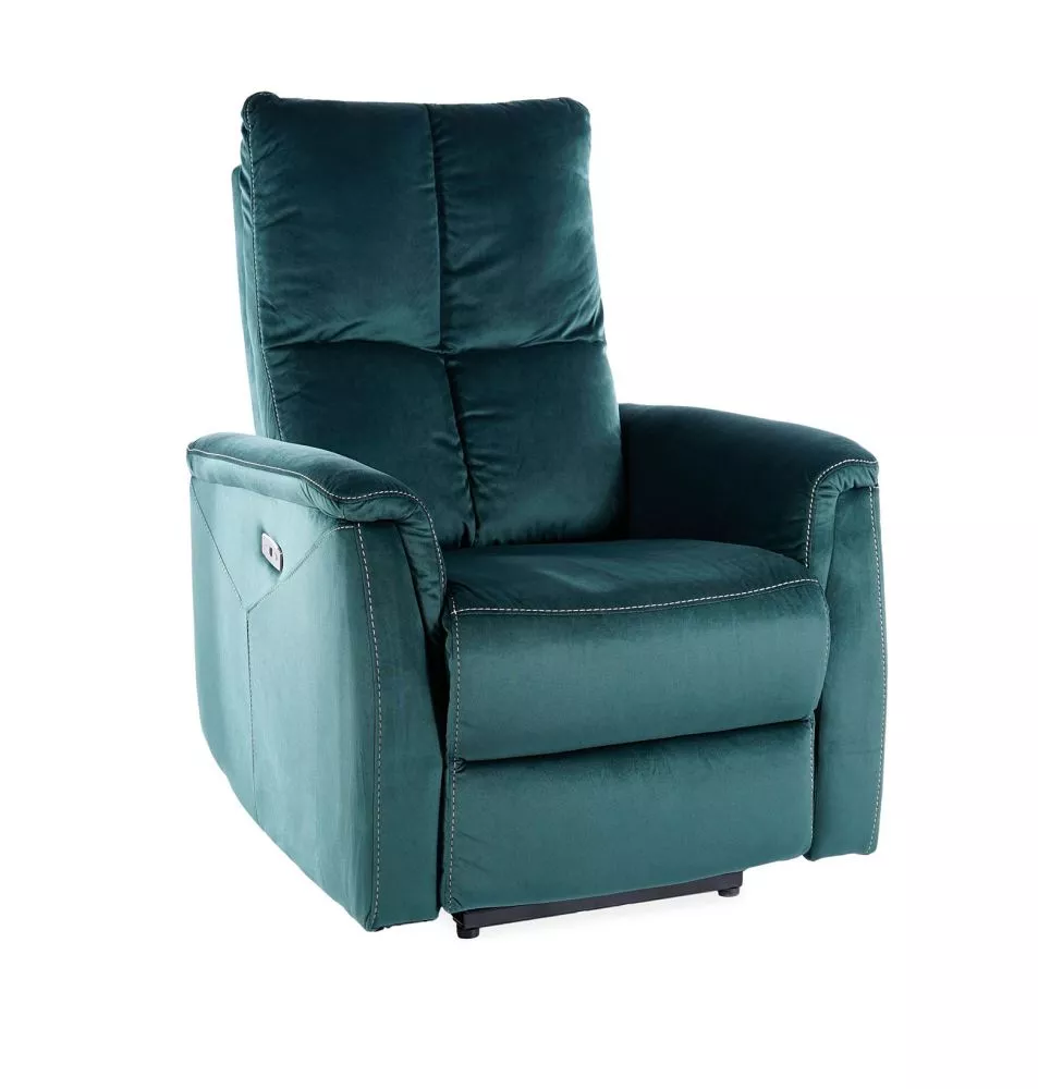 Mīksts krēsls Neptun Velvet Sēdvietas dziļums: 57 cm, Maksimālais dziļums: 160 cm, · Zaļš · 76 × 94 × 96 cm