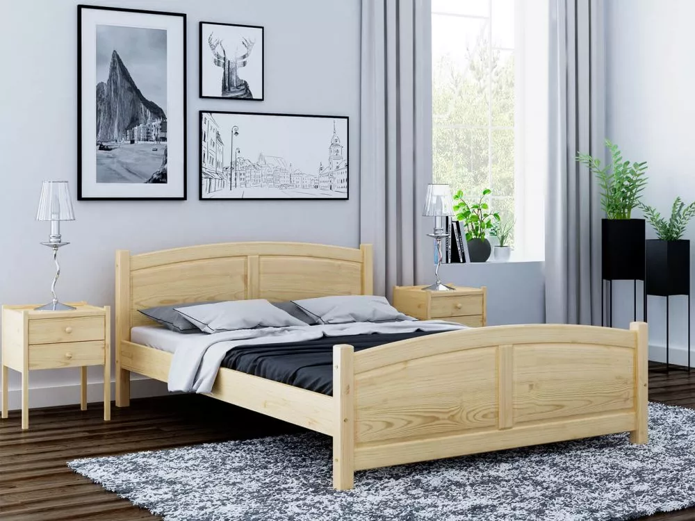 Gulta Mela ar stelāžu Guļamvietas platums: 140 cm, Guļamvietas garums: 200 cm, · Priede · 148 × 211 × 76 cm