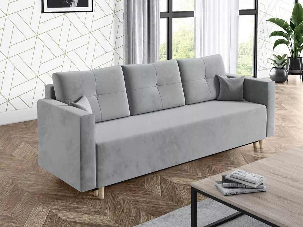 Dīvāns Luna Sofa 3 Standard · Gaiši pelēks · 92 × 217 × 95 cm