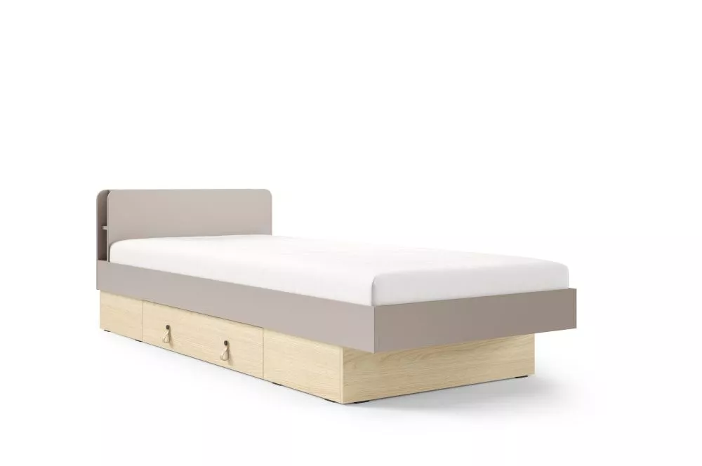 Gulta Salerno SA18L Guļamvietas platums: 90 cm, Korpusa krāsa: porcini, Guļamvietas garums: 200 cm, · 94 × 218 × 67 cm