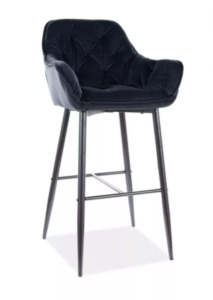 Krēsls Cherry H-1 Velvet · Melns · 105 × 56 × 40 cm