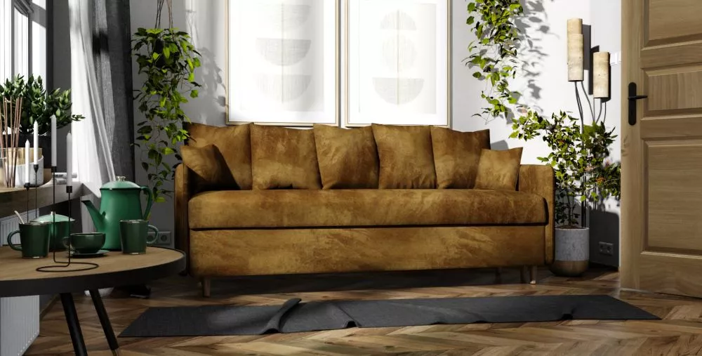 Dīvāns Grey Sofa standard · Tumši dzeltens · 85 × 206 × 100 cm