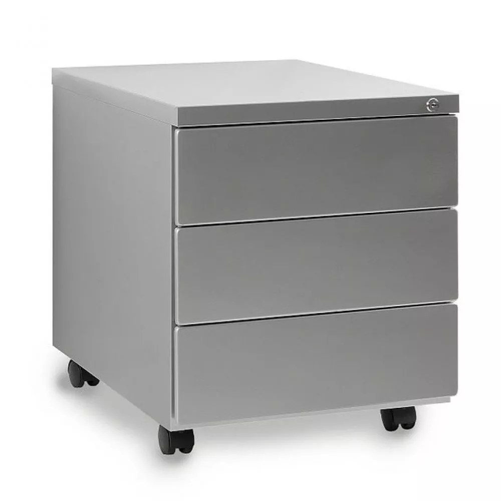 Kumode Kontener 424 · Sudrabs · 39 × 55 × 48 cm