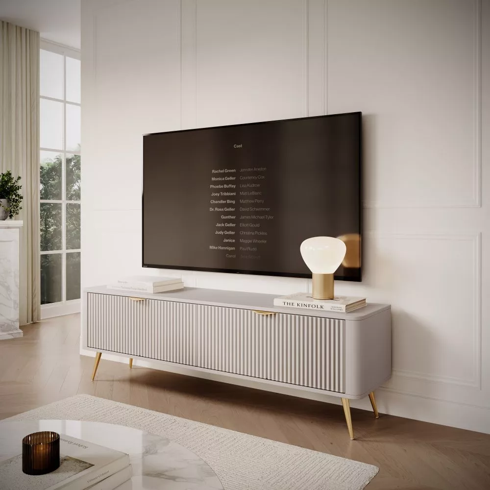 TV tumba Lante F · Bēšs · 163.2 × 38 × 51.2 cm