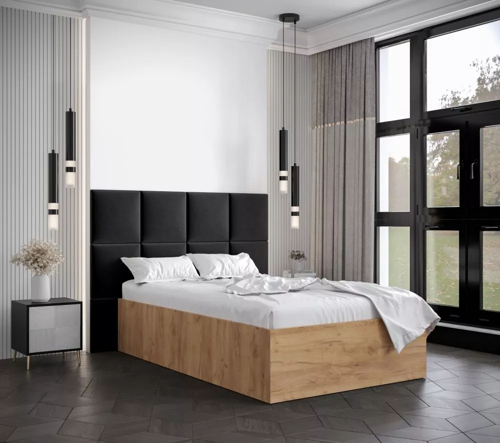 Gulta Bella 4 ar stelāžu Guļamvietas platums: 120 cm, Korpusa krāsa: ozols kraft zelts, Guļamvietas garums: 200 cm, stel