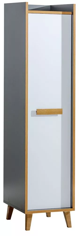 Skapis Werso W2 · Antracīts + ozols riviera + balts · 47.3 × 55 × 195.2 cm