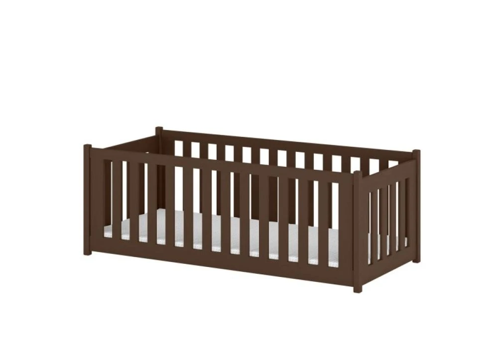 Bērnu gulta Concept 3 ar stelāžu Guļamvietas platums: 80 cm, Guļamvietas garums: 200 cm, · Tumši brūns · 87 × 208 × 68 c