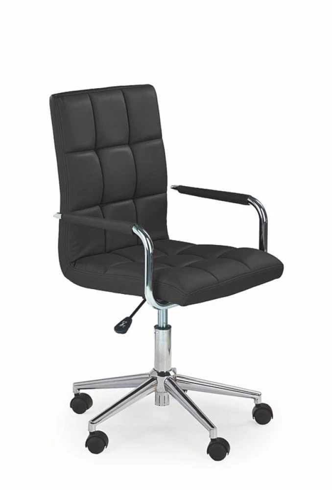 Datorkrēsls Gonzo 2 Sēdvietas platums: 45 cm, Materiāls: metāls, · Melna · 53 × 60 × 98 cm