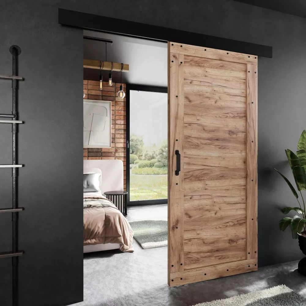 Bīdāmās durvis Adio M-2 · Ozols craft zelts · 76 × 205 cm