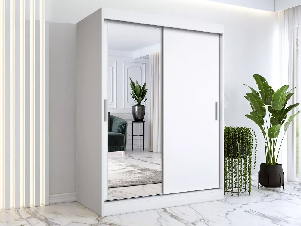 Skapis Sofia Mirror · Balts · 150 × 60 × 200 cm