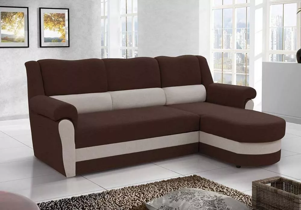Dīvāns Bruno Standard · Brūns + bēšs · 170 × 240 × 96 cm