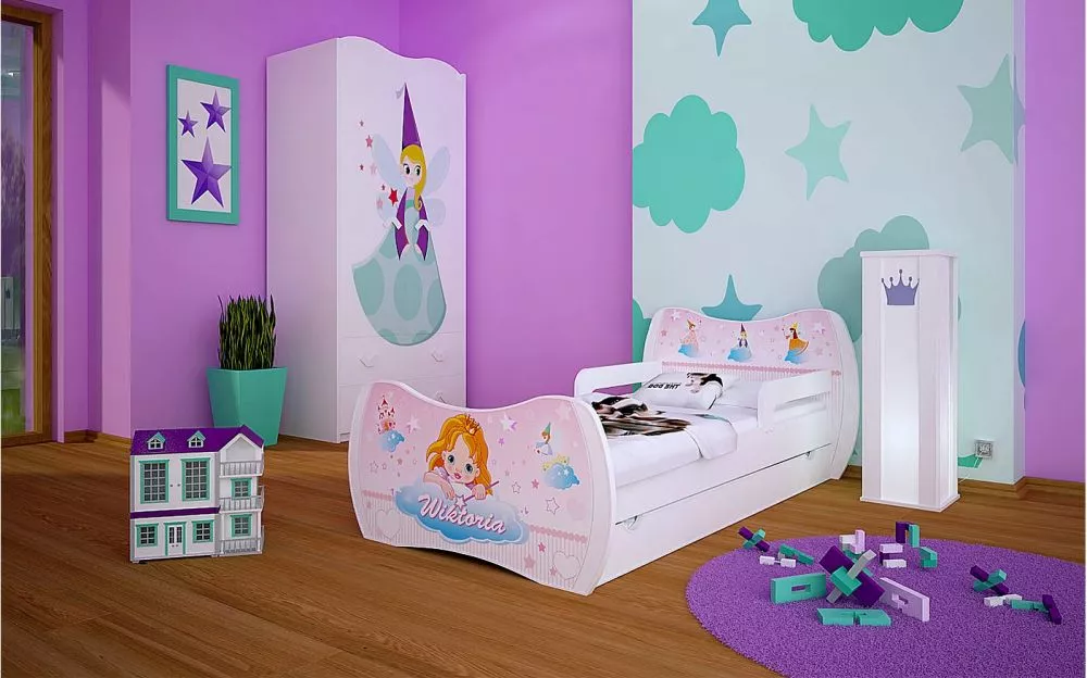 Bērnu gulta Dream L04 160x80 DM22 ar stelāžu Guļamvietas platums: 80 cm, Guļamvietas garums: 160 cm, · 104 × 164 × 71 cm