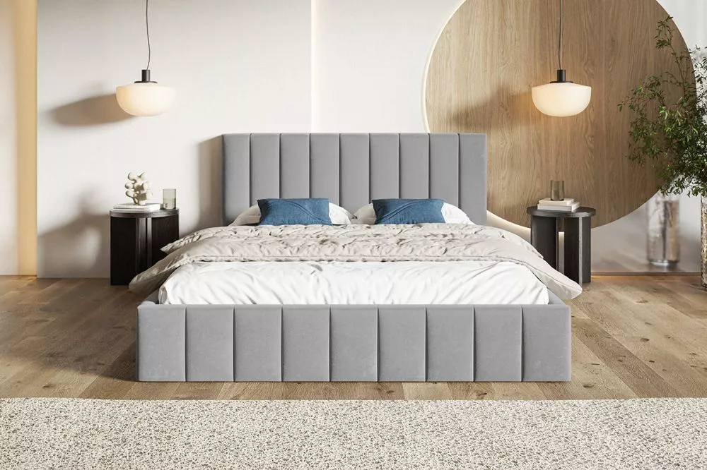 Gulta Gold 10 standard ar stelāžu Guļamvietas platums: 120 cm, Guļamvietas garums: 200 cm, stelāžas tips: koka, · Pelēks