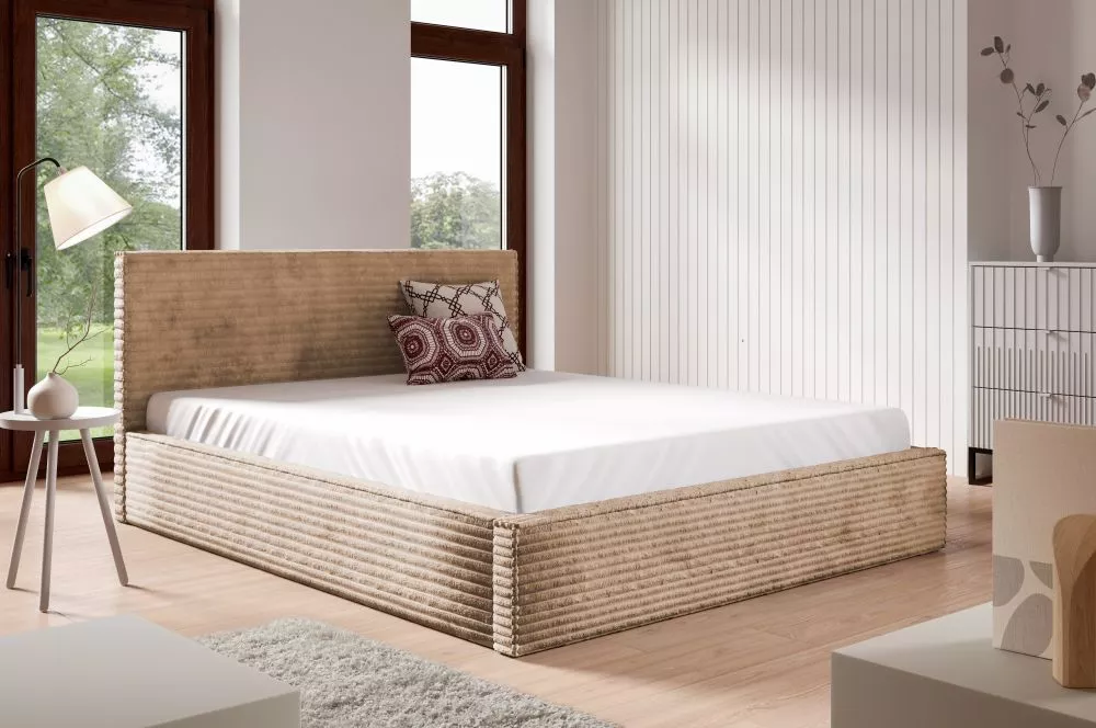 Gulta PK37 Basic ar stelāžu Guļamvietas platums: 90 cm, Guļamvietas garums: 200 cm, stelāžas tips: koka, · Bēši brūns · 