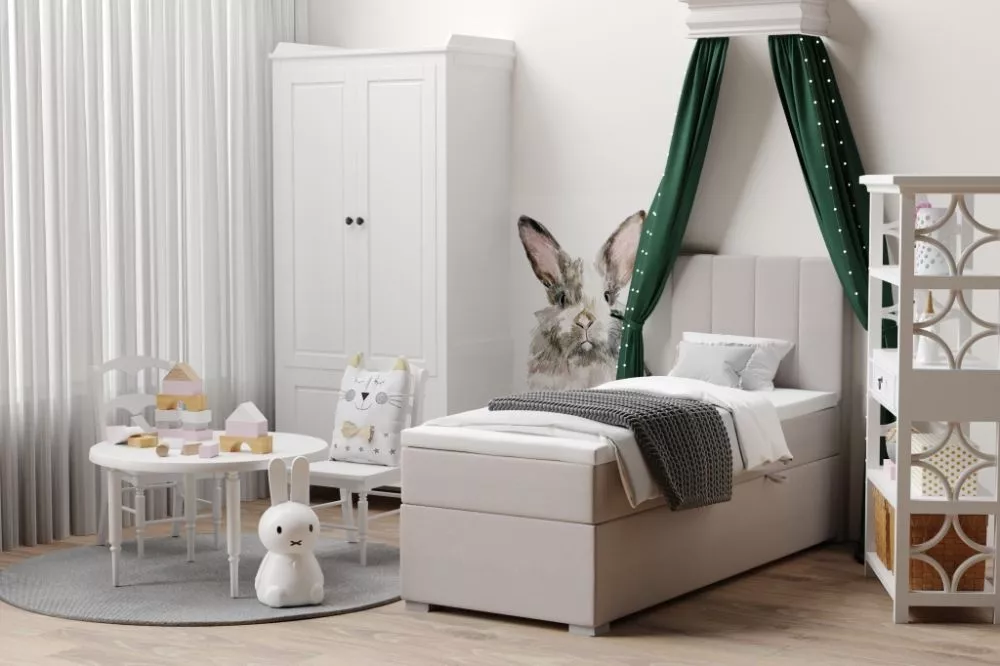 Gulta Puro Boxspring Standard Guļamvietas platums: 90 cm, Guļamvietas garums: 200 cm, · Bēšs · 90 × 207 × 118 cm