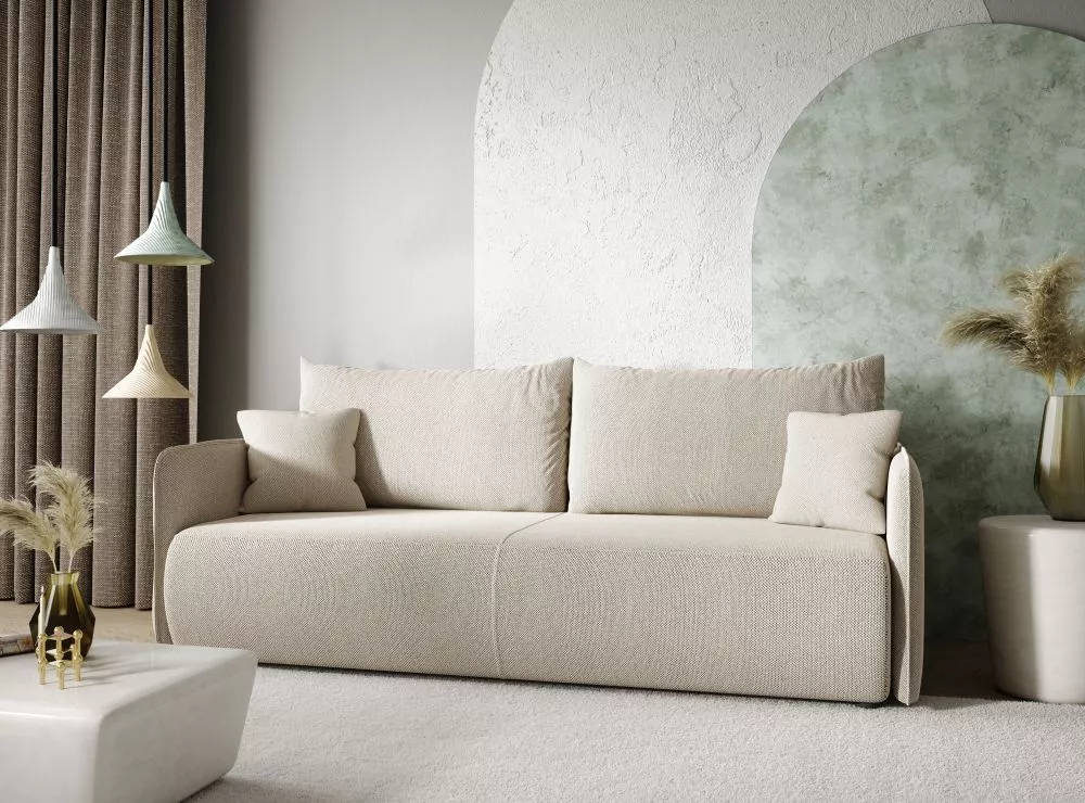 Dīvāns Leone Sofa standard · Bēši pelēks · 105 × 216 × 86 cm