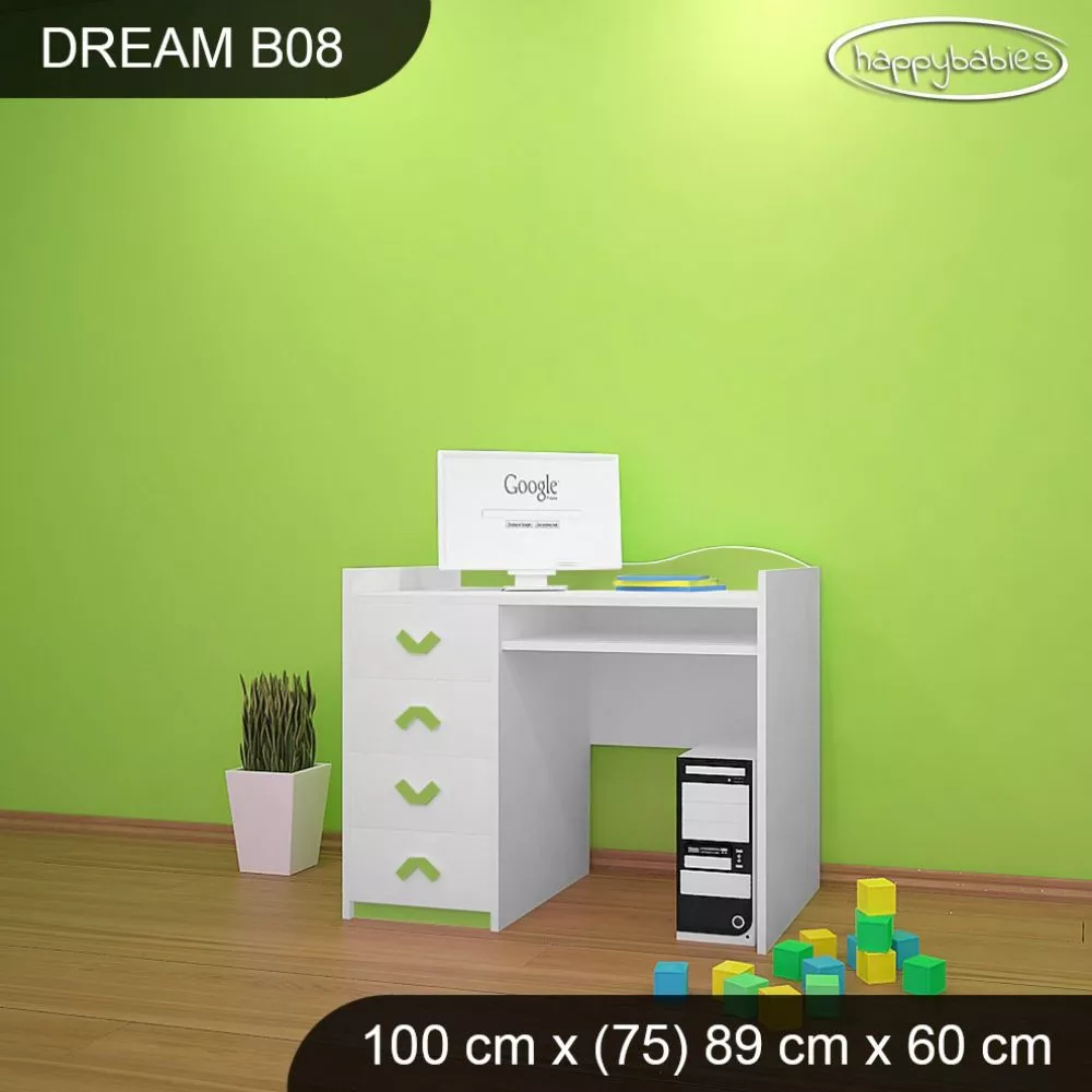 Bērnu rakstāmgalds Dream B08 Maksimālais augstums: 89 cm, · 100 × 75 × 60 cm