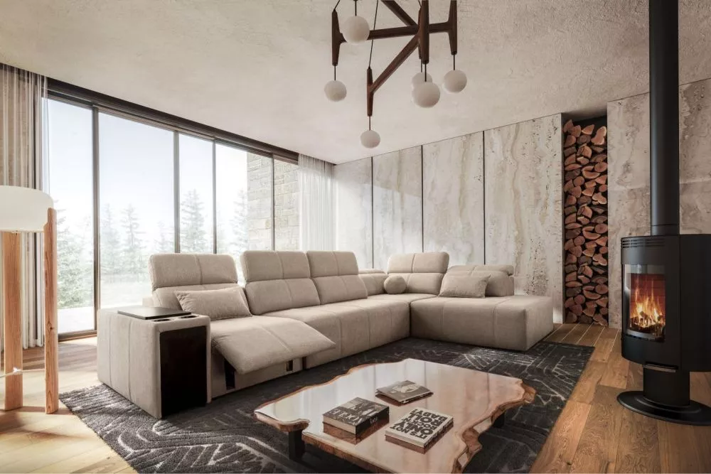 Dīvāns Mindy 11 MIX Standard · Bēšs · 230 × 350 × 77 cm