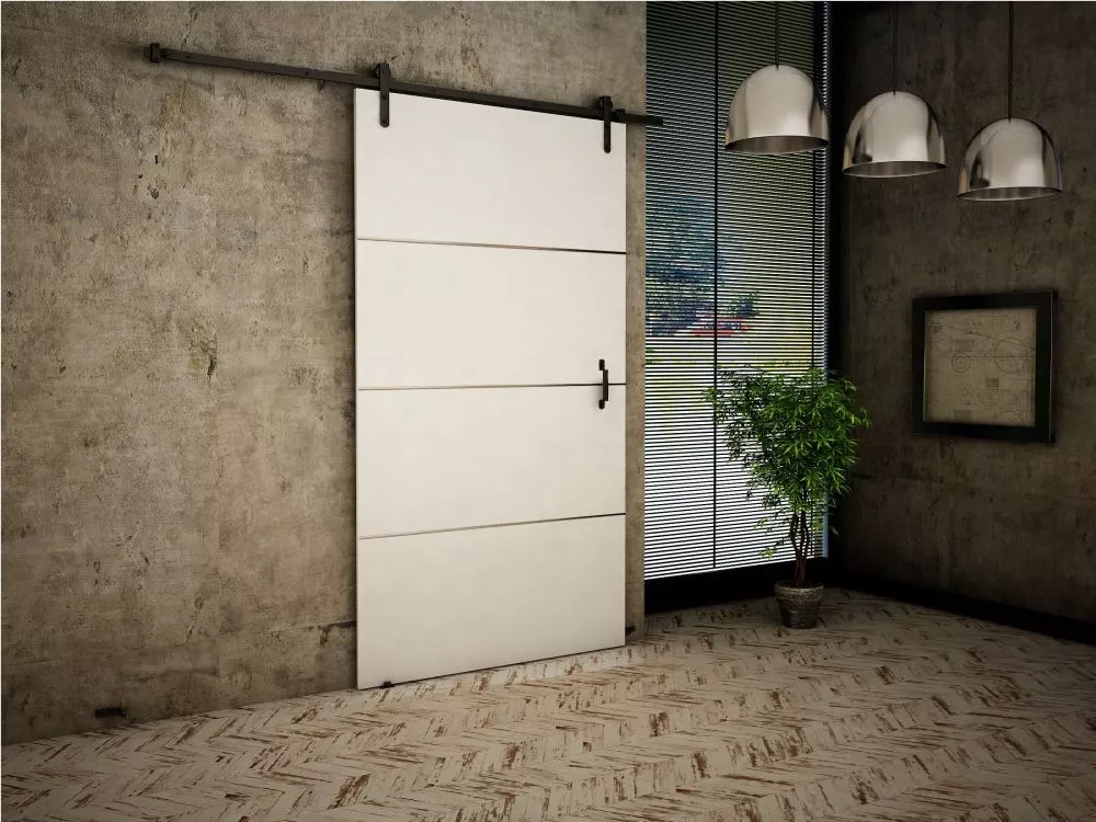 Bīdāmās durvis Retro Plus · Balts · 106 × 205 cm