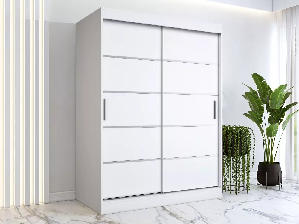 Skapis Nina Classic · Balts · 150 × 60 × 200 cm