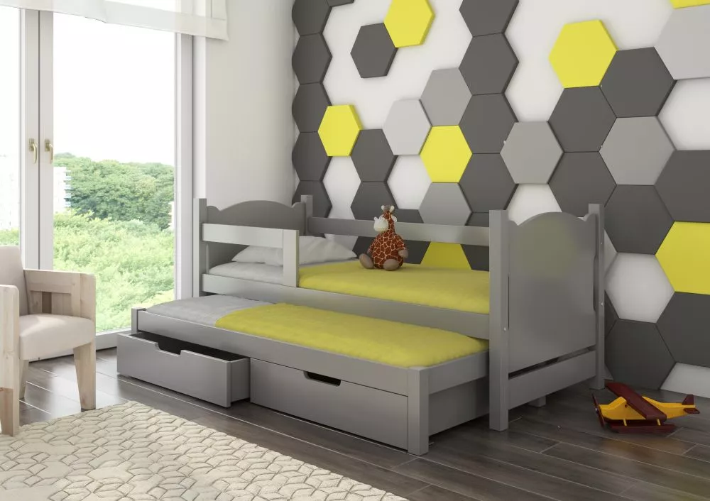 Bērnu gulta Campos ar stelāžam Guļamvietas platums: 75 cm, Guļamvietas garums: 180 cm, · 81 × 188 × 80 cm
