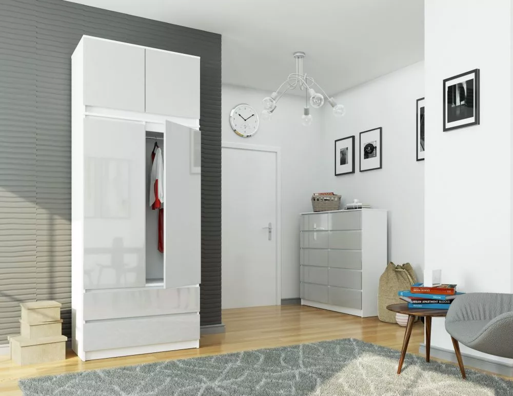 Skapis Star S90 N Gloss · 90 × 50 × 235 cm