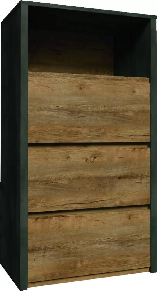 Kumode Montana KS3 · Ozols lefkas + pēlēks · 50 × 46 × 103 cm