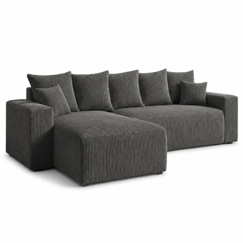 Dīvāns Mubi Classic standard · Grafīts · 143 × 240 × 75 cm