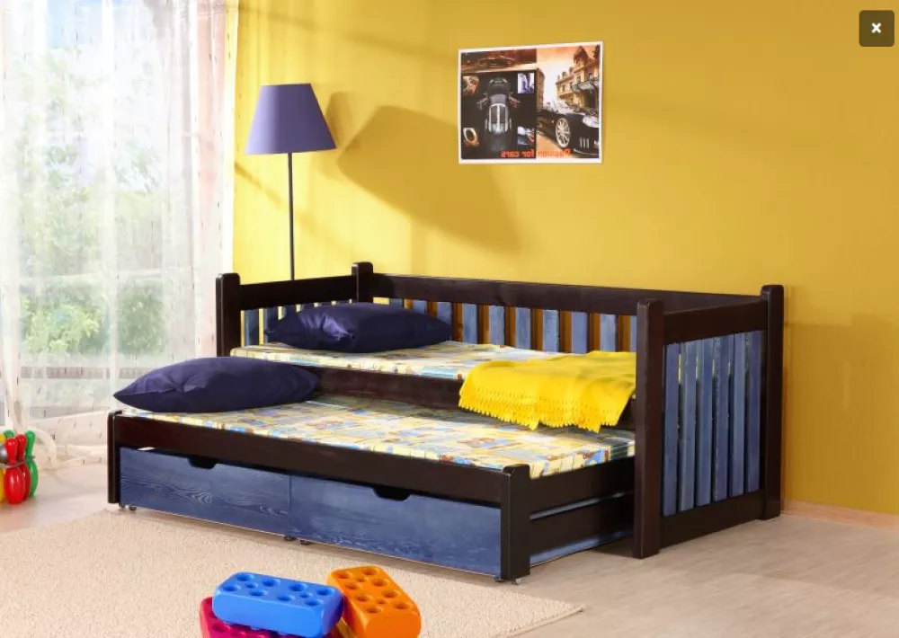 Bērnu gulta Filip 1 ar stelāžām Guļamvietas platums: 80 cm, Guļamvietas garums: 180 cm, · 87 × 190 × 80 cm