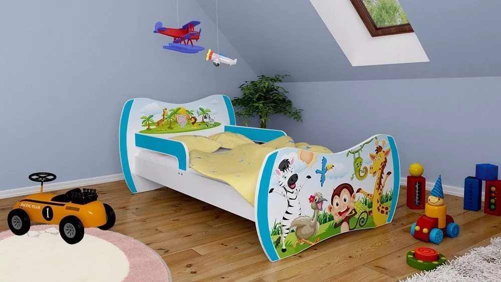 Bērnu gulta Dream L03 160x80 DM05 ar stelāžu Guļamvietas platums: 80 cm, Guļamvietas garums: 160 cm, · 104 × 164 × 71 cm