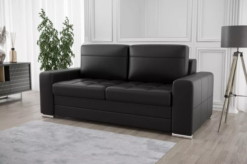 Dīvāns Verona 4 Sofa Standard · Melns · 100 × 205 × 82 cm