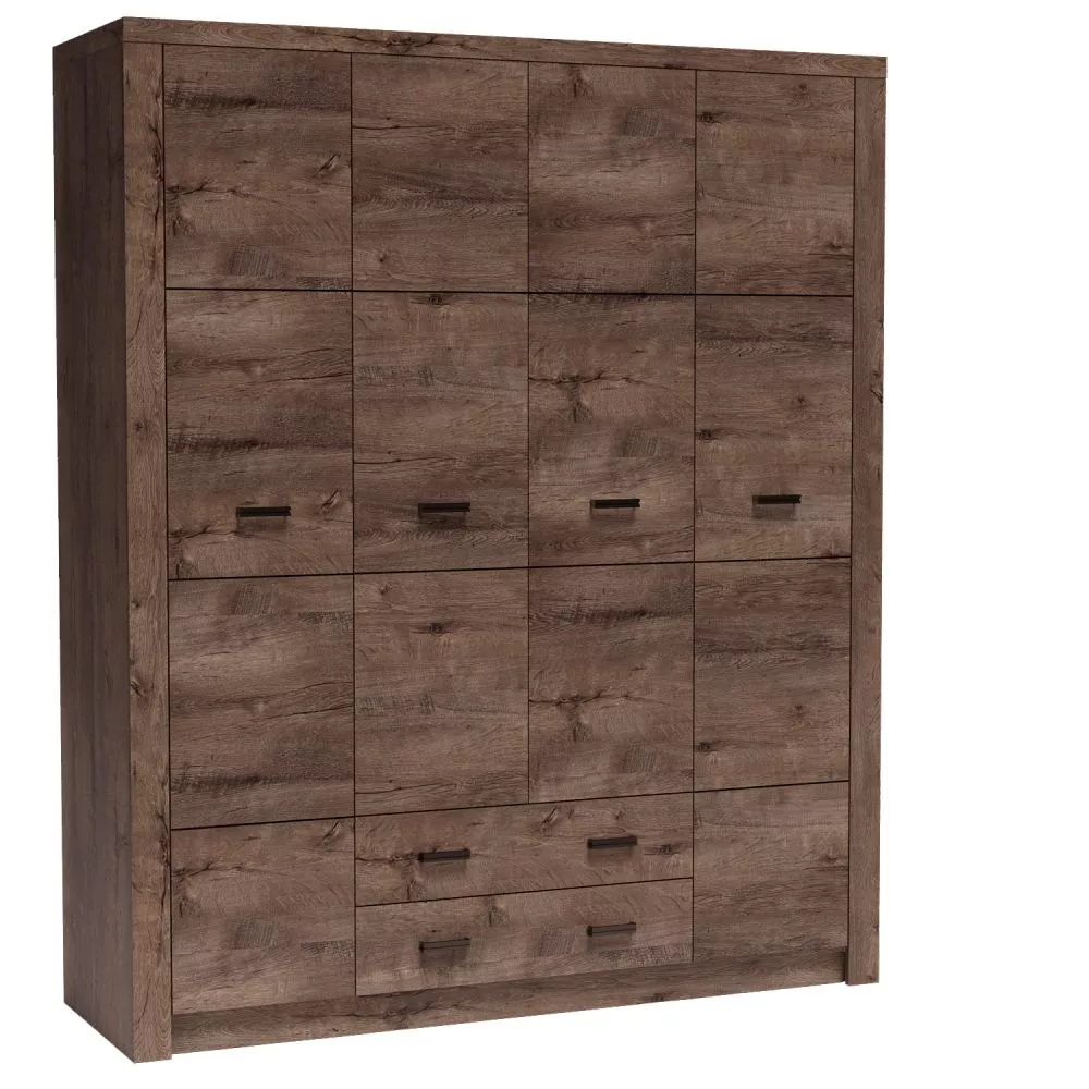 Skapis Indianapolis I18 · Tumšais osis · 178 × 58 × 214 cm