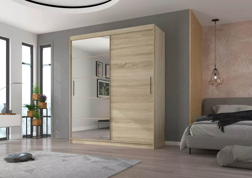 Skapis Esti · Sonoma · 180 × 59 × 215 cm